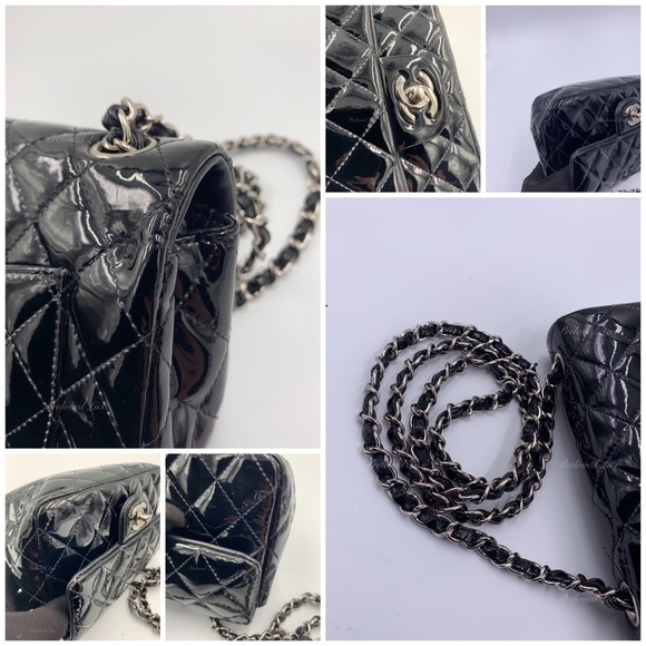 Authentic CHANEL Classic Mini Rectangular Black Shoulder Bag Crossbody - SHW - Picture 6 of 11